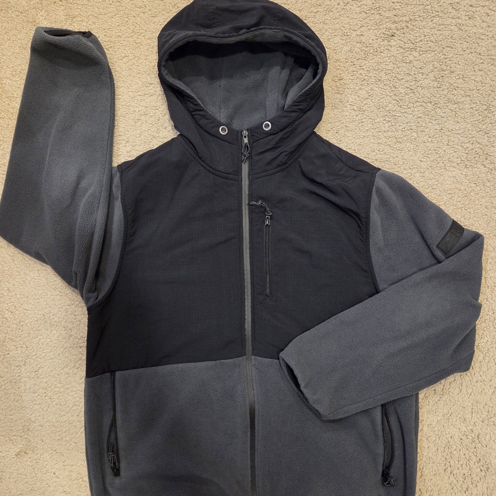 Aeropostale Fleece Jacket Men's Size XL Black & Gray